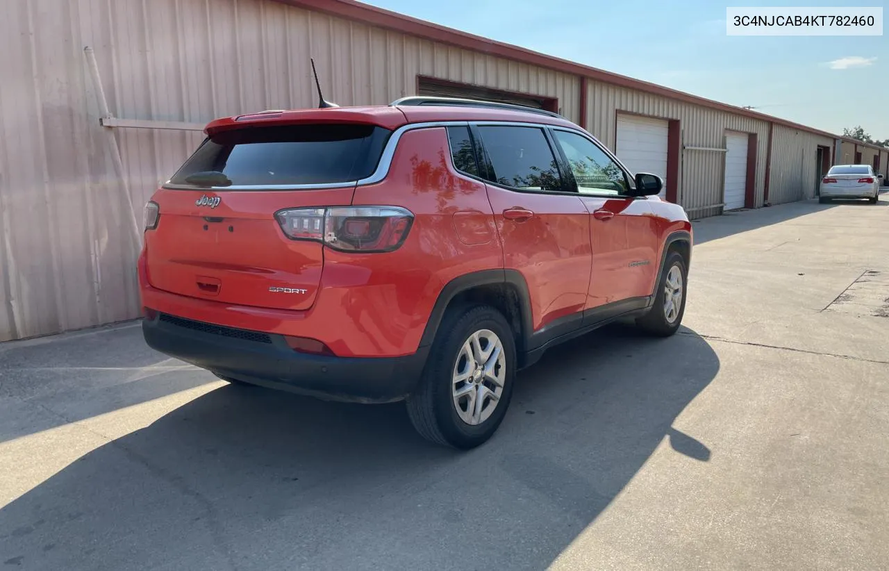 2019 Jeep Compass Sport VIN: 3C4NJCAB4KT782460 Lot: 75651424