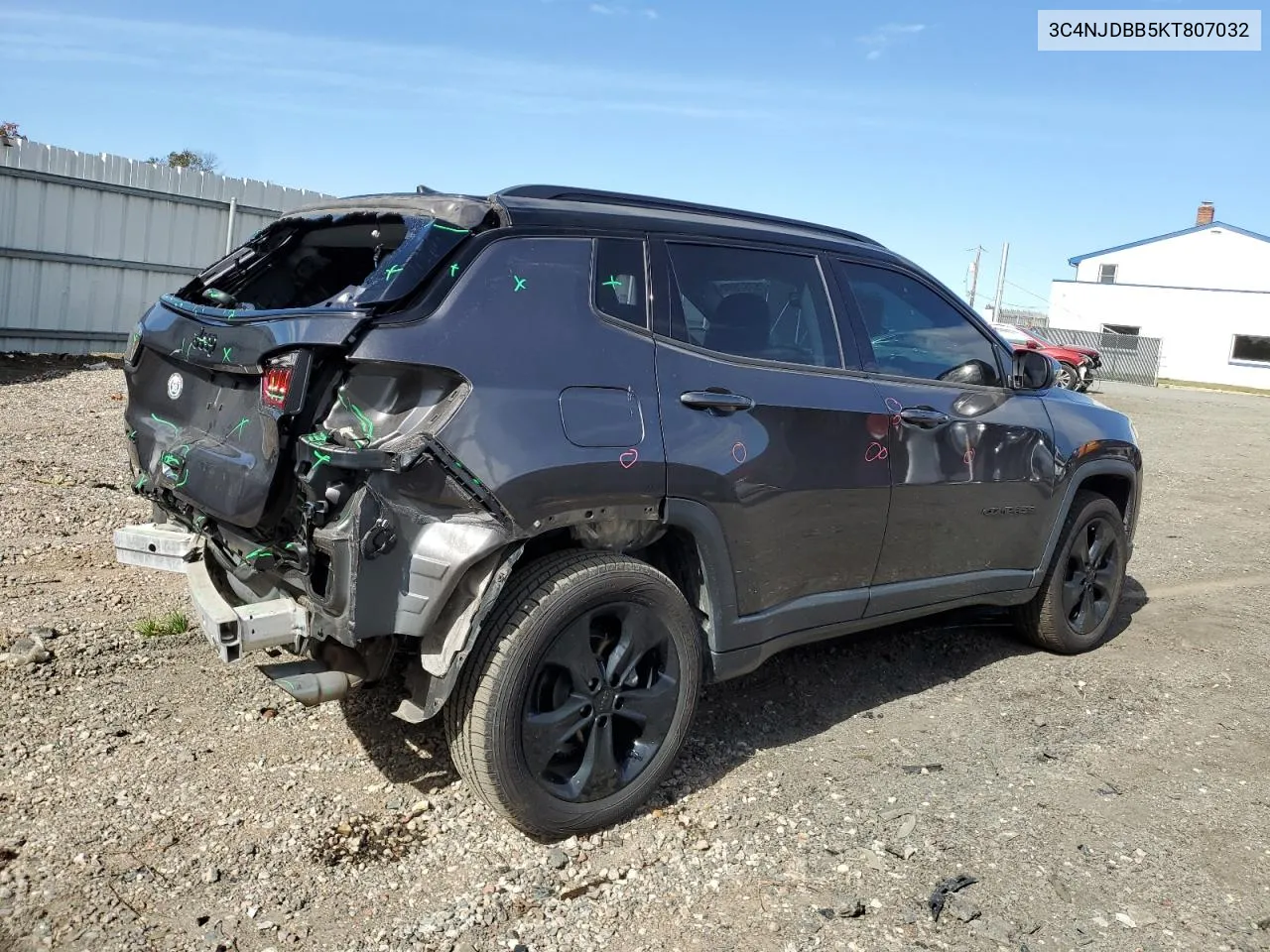 2019 Jeep Compass Latitude VIN: 3C4NJDBB5KT807032 Lot: 75737884