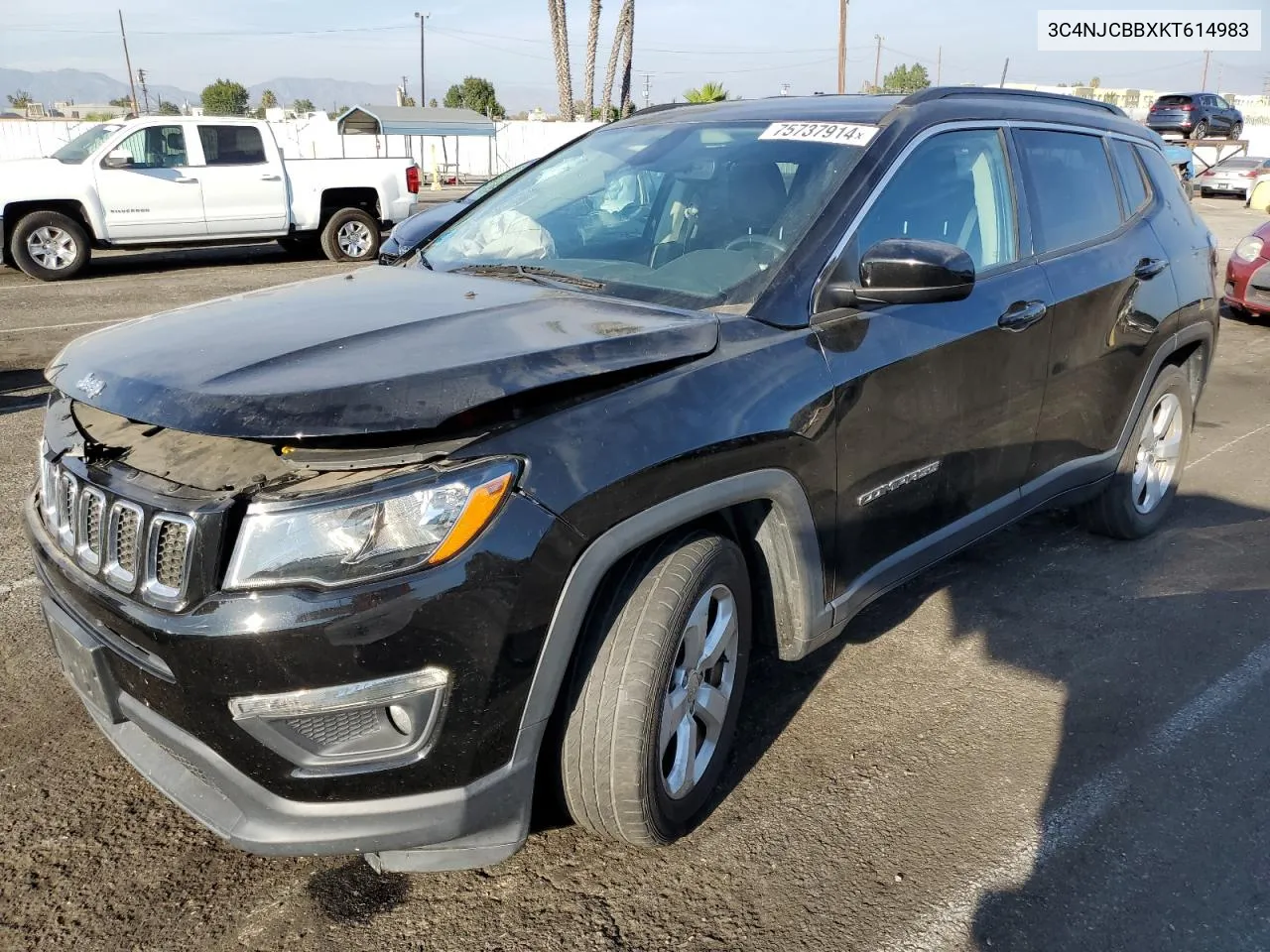 2019 Jeep Compass Latitude VIN: 3C4NJCBBXKT614983 Lot: 75737914