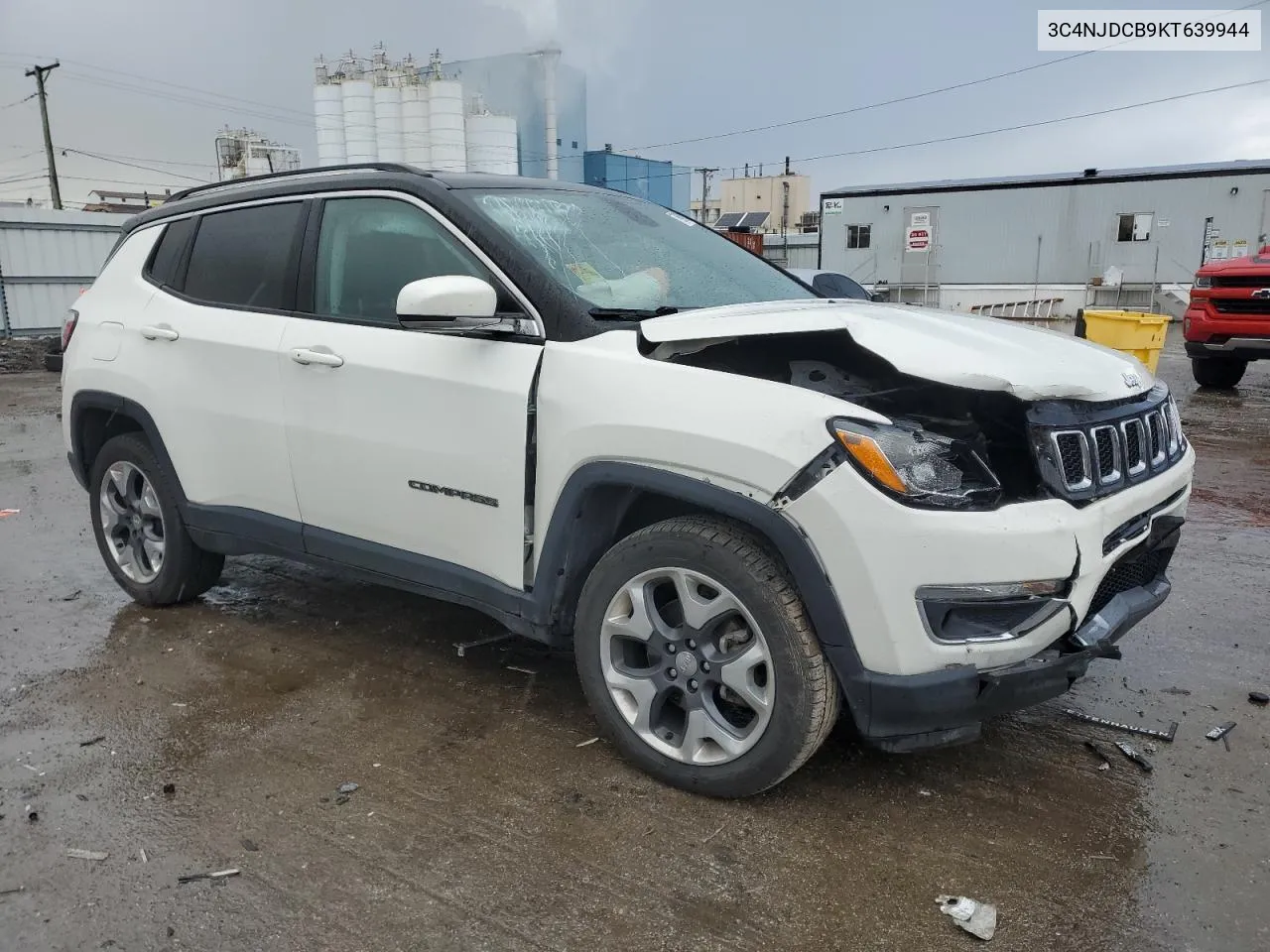 2019 Jeep Compass Limited VIN: 3C4NJDCB9KT639944 Lot: 76009414