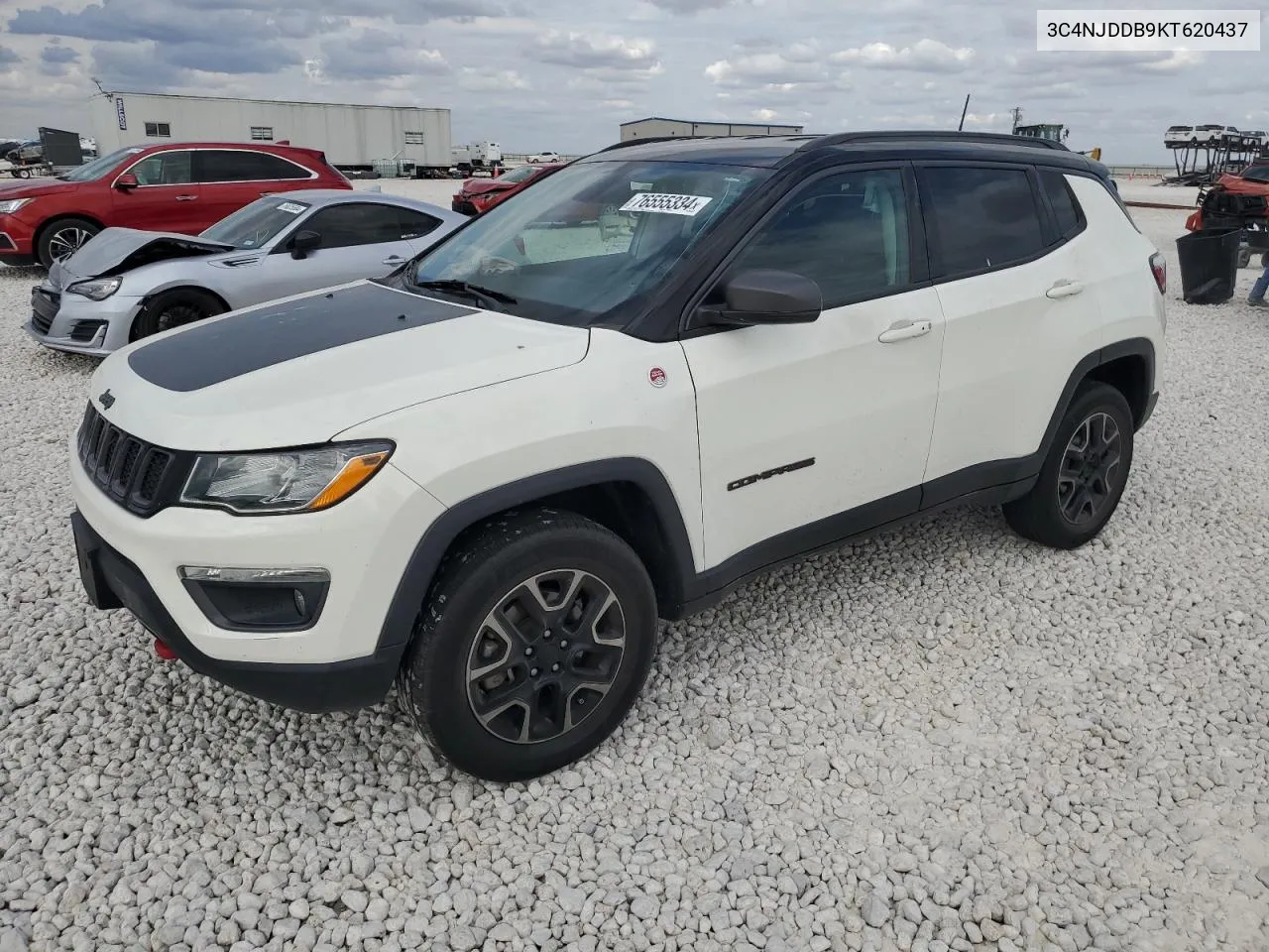 2019 Jeep Compass Trailhawk VIN: 3C4NJDDB9KT620437 Lot: 76555334