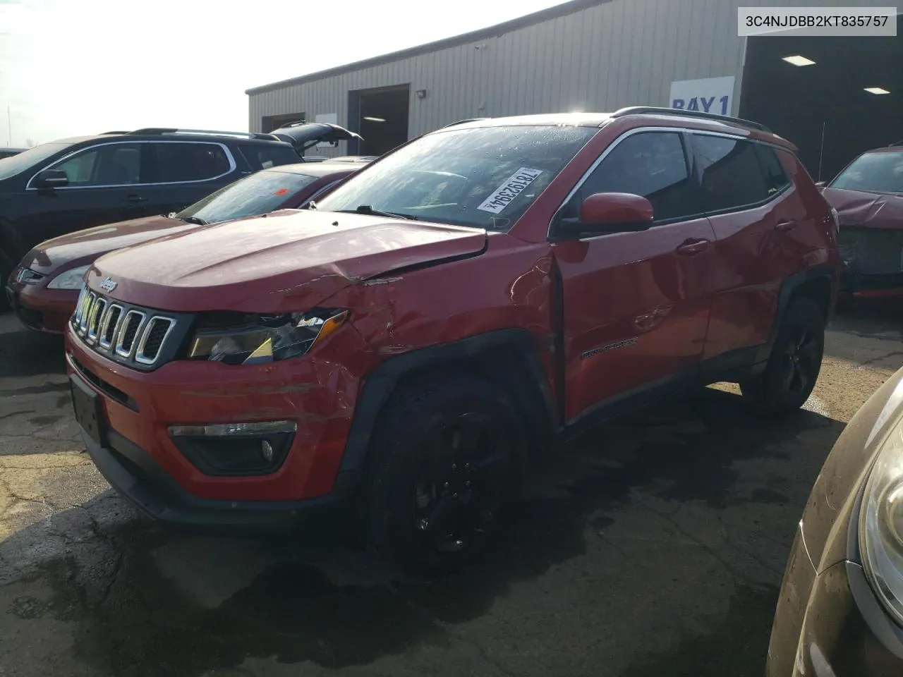 2019 Jeep Compass Latitude VIN: 3C4NJDBB2KT835757 Lot: 78192394