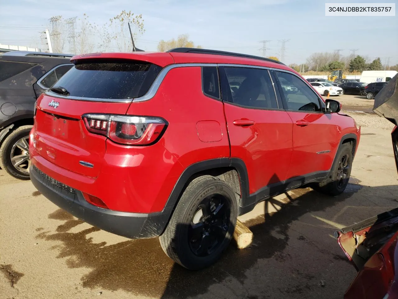 2019 Jeep Compass Latitude VIN: 3C4NJDBB2KT835757 Lot: 78192394