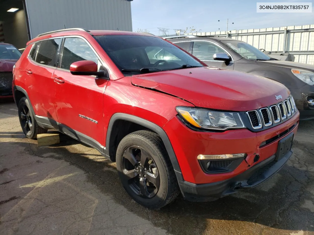 2019 Jeep Compass Latitude VIN: 3C4NJDBB2KT835757 Lot: 78192394