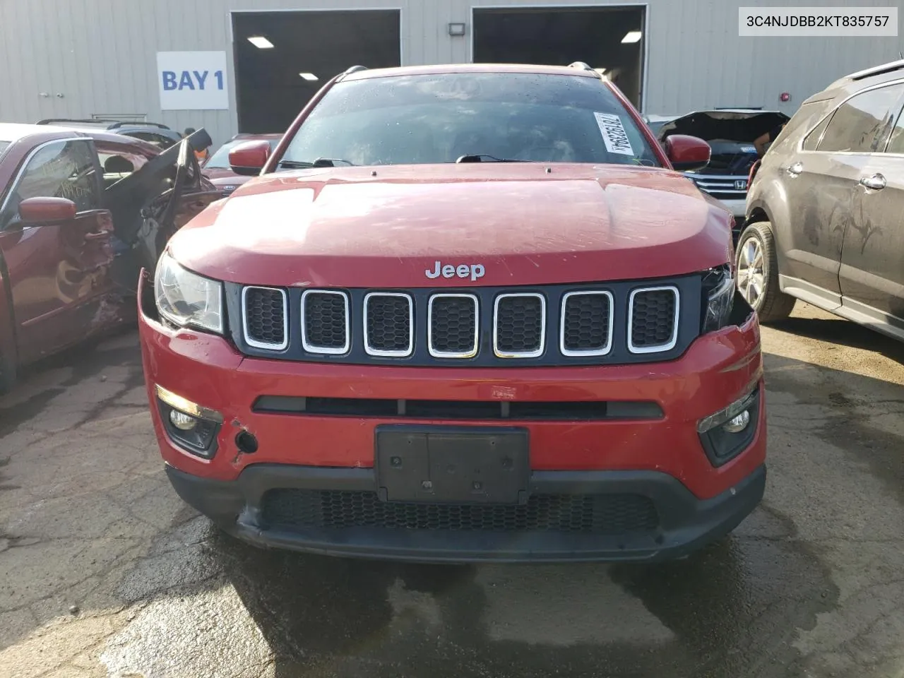 2019 Jeep Compass Latitude VIN: 3C4NJDBB2KT835757 Lot: 78192394