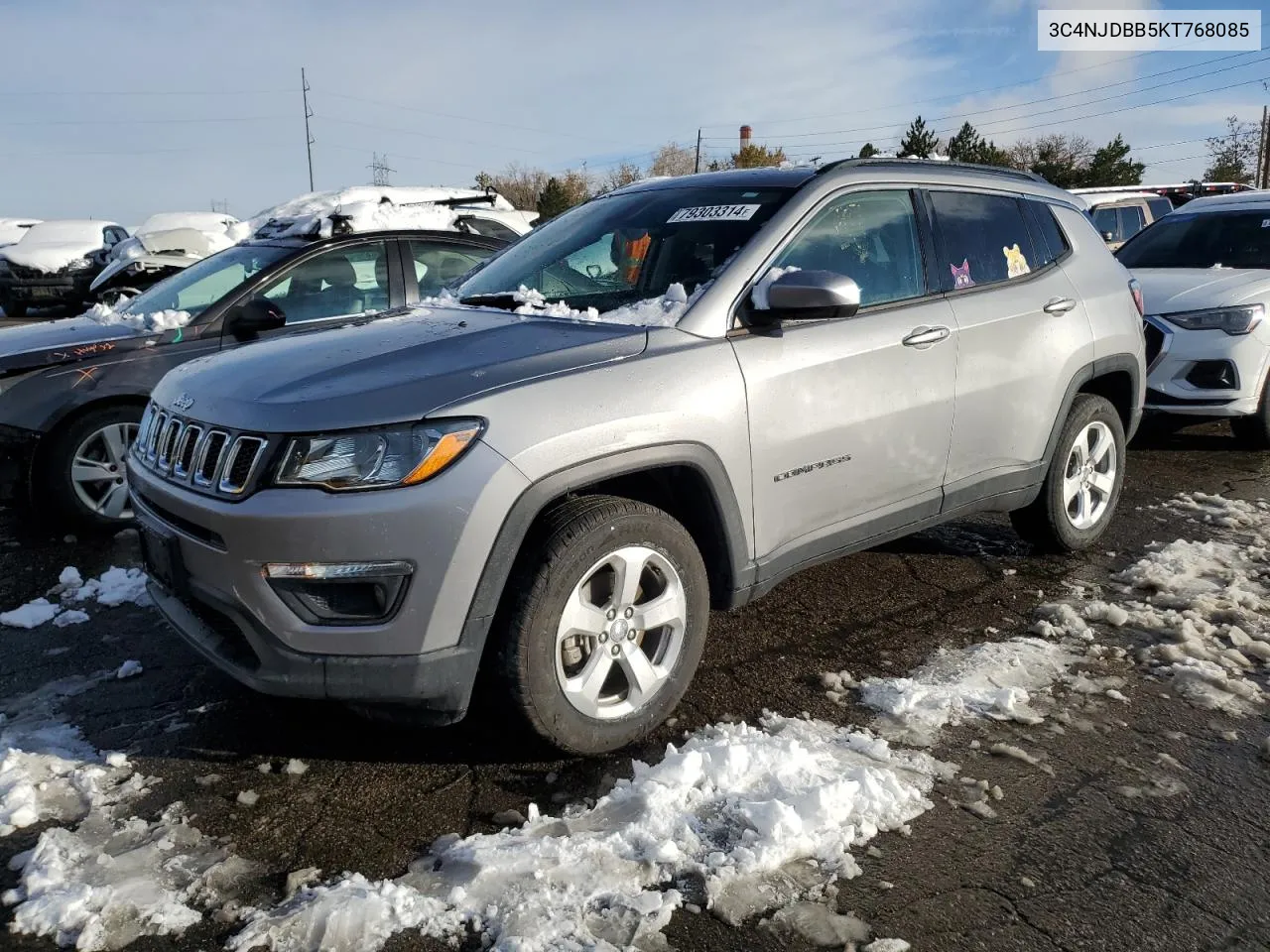 2019 Jeep Compass Latitude VIN: 3C4NJDBB5KT768085 Lot: 79303314