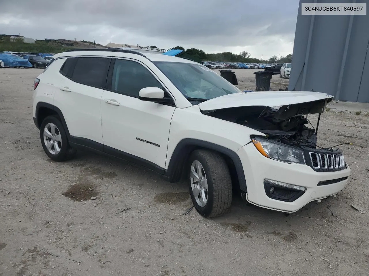 2019 Jeep Compass Latitude VIN: 3C4NJCBB6KT840597 Lot: 79409874