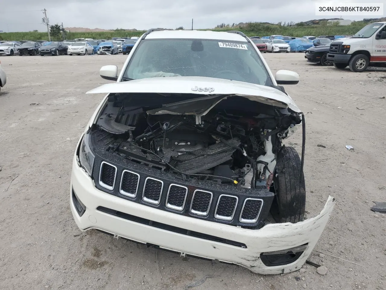 2019 Jeep Compass Latitude VIN: 3C4NJCBB6KT840597 Lot: 79409874