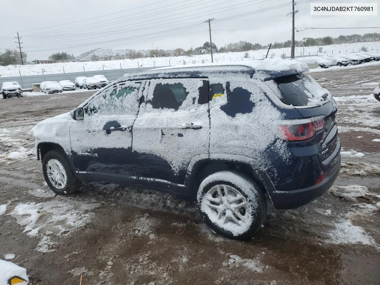 2019 Jeep Compass Sport VIN: 3C4NJDAB2KT760981 Lot: 79562774