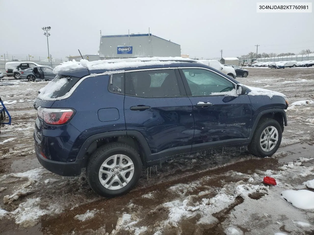 2019 Jeep Compass Sport VIN: 3C4NJDAB2KT760981 Lot: 79562774