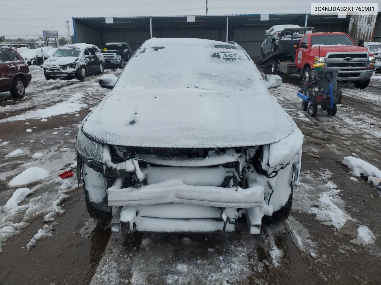 2019 Jeep Compass Sport VIN: 3C4NJDAB2KT760981 Lot: 79562774