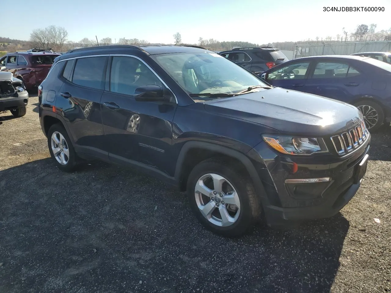 2019 Jeep Compass Latitude VIN: 3C4NJDBB3KT600090 Lot: 79781284