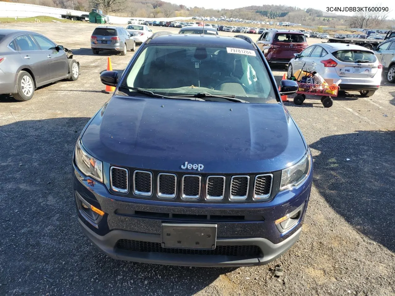 2019 Jeep Compass Latitude VIN: 3C4NJDBB3KT600090 Lot: 79781284