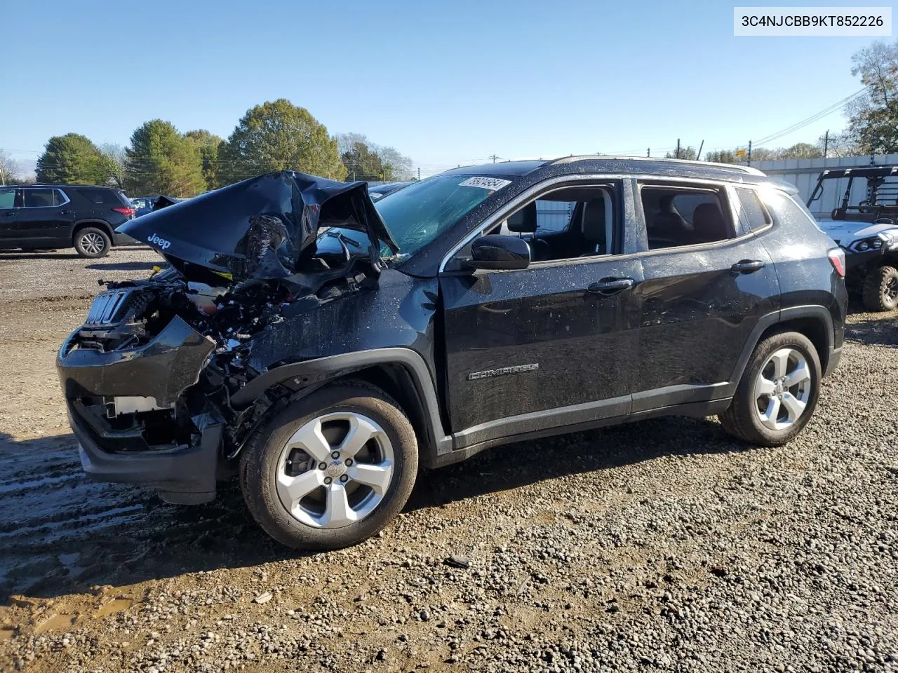 2019 Jeep Compass Latitude VIN: 3C4NJCBB9KT852226 Lot: 79924954