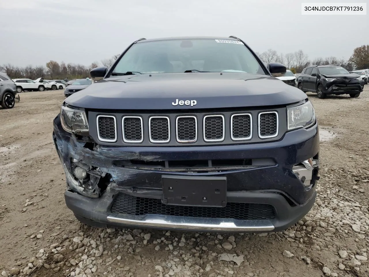 2019 Jeep Compass Limited VIN: 3C4NJDCB7KT791236 Lot: 80935824