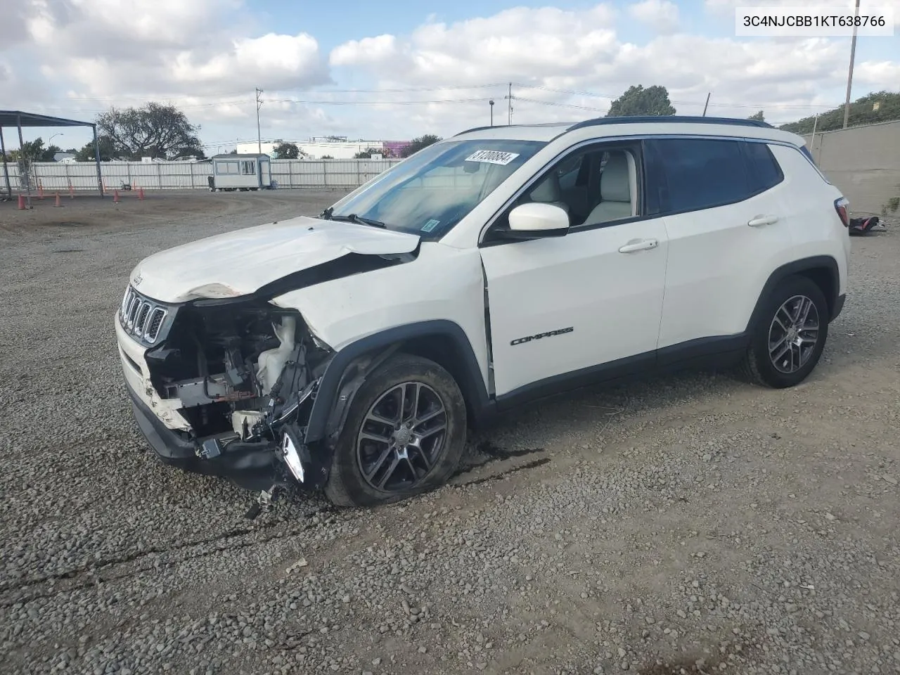 2019 Jeep Compass Latitude VIN: 3C4NJCBB1KT638766 Lot: 81200884