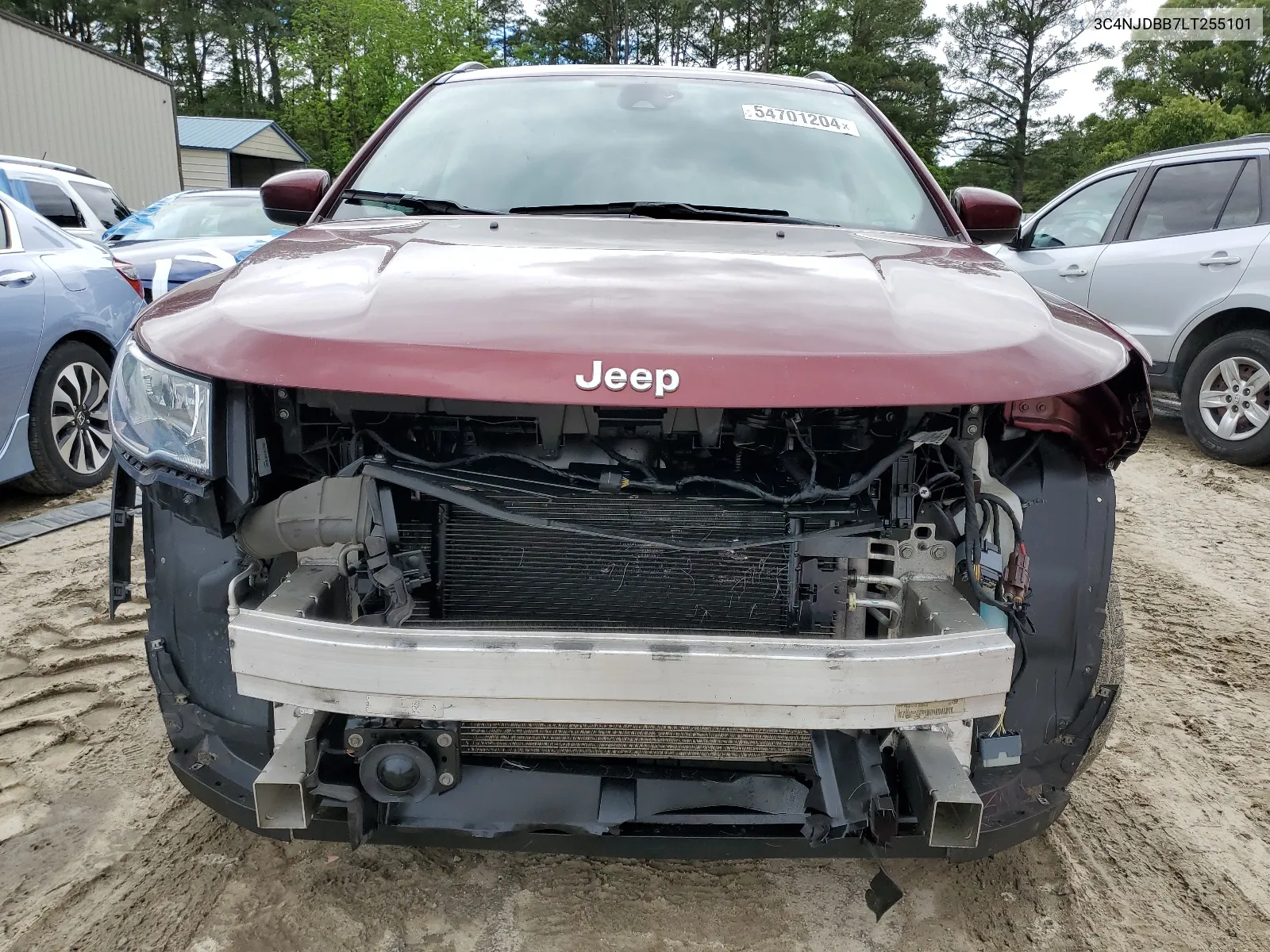 2020 Jeep Compass Latitude VIN: 3C4NJDBB7LT255101 Lot: 54701204