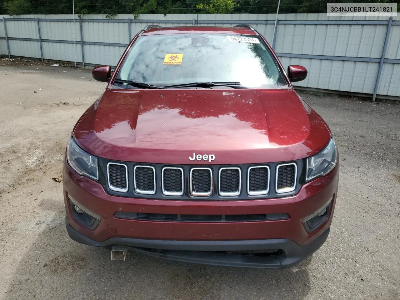 2020 Jeep Compass Latitude VIN: 3C4NJCBB1LT241821 Lot: 56723504