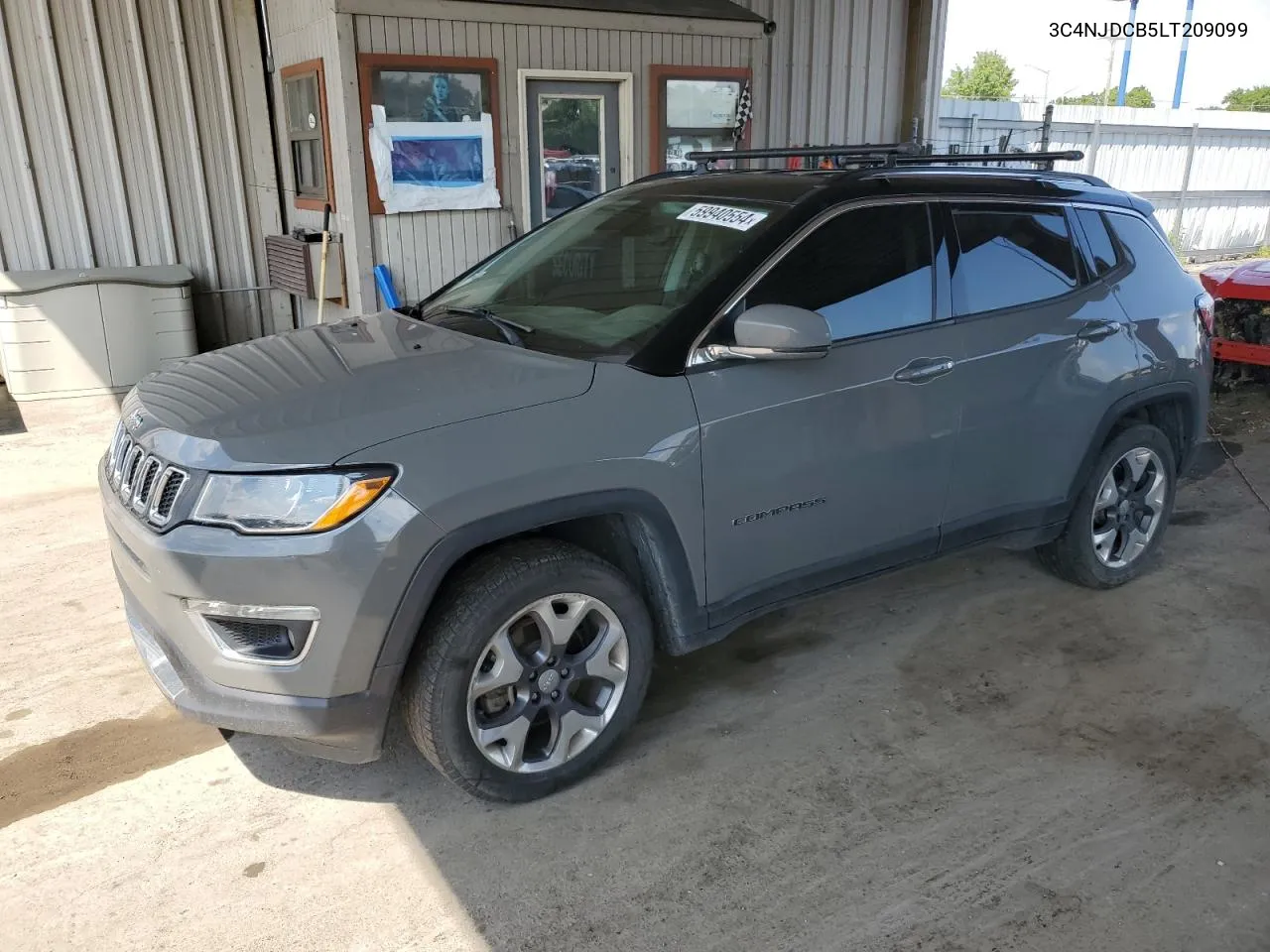 2020 Jeep Compass Limited VIN: 3C4NJDCB5LT209099 Lot: 59940554