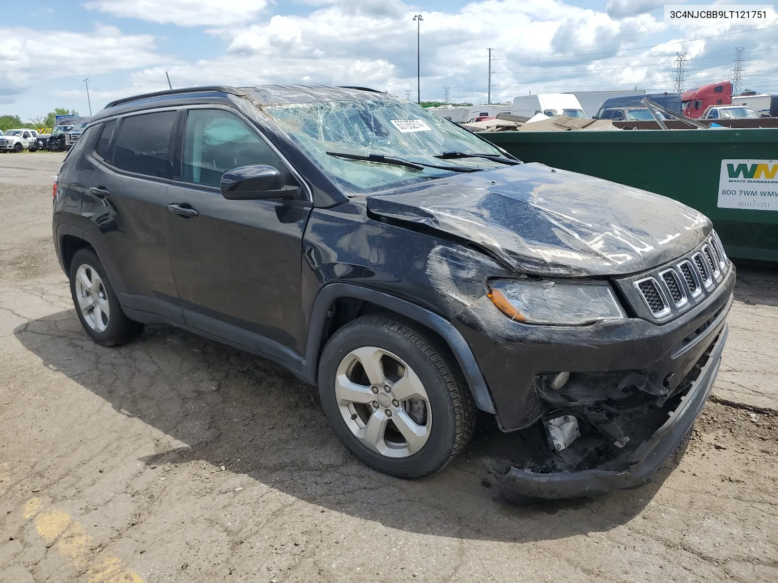 2020 Jeep Compass Latitude VIN: 3C4NJCBB9LT121751 Lot: 63765274