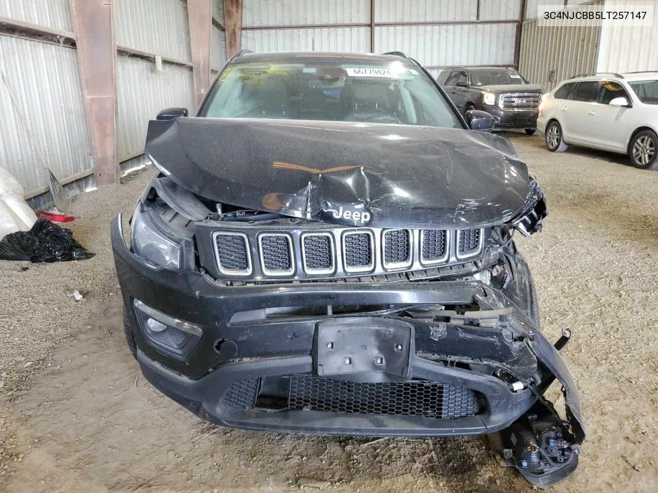 2020 Jeep Compass Latitude VIN: 3C4NJCBB5LT257147 Lot: 66779424