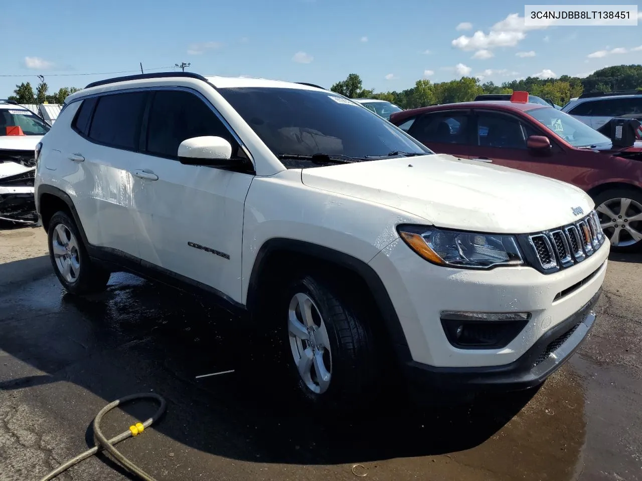 2020 Jeep Compass Latitude VIN: 3C4NJDBB8LT138451 Lot: 66920424