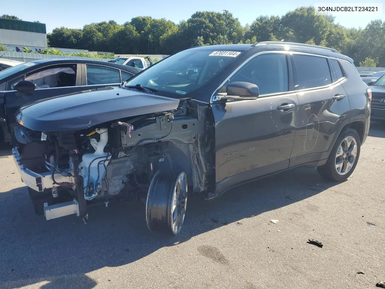 2020 Jeep Compass Limited VIN: 3C4NJDCB2LT234221 Lot: 67031164