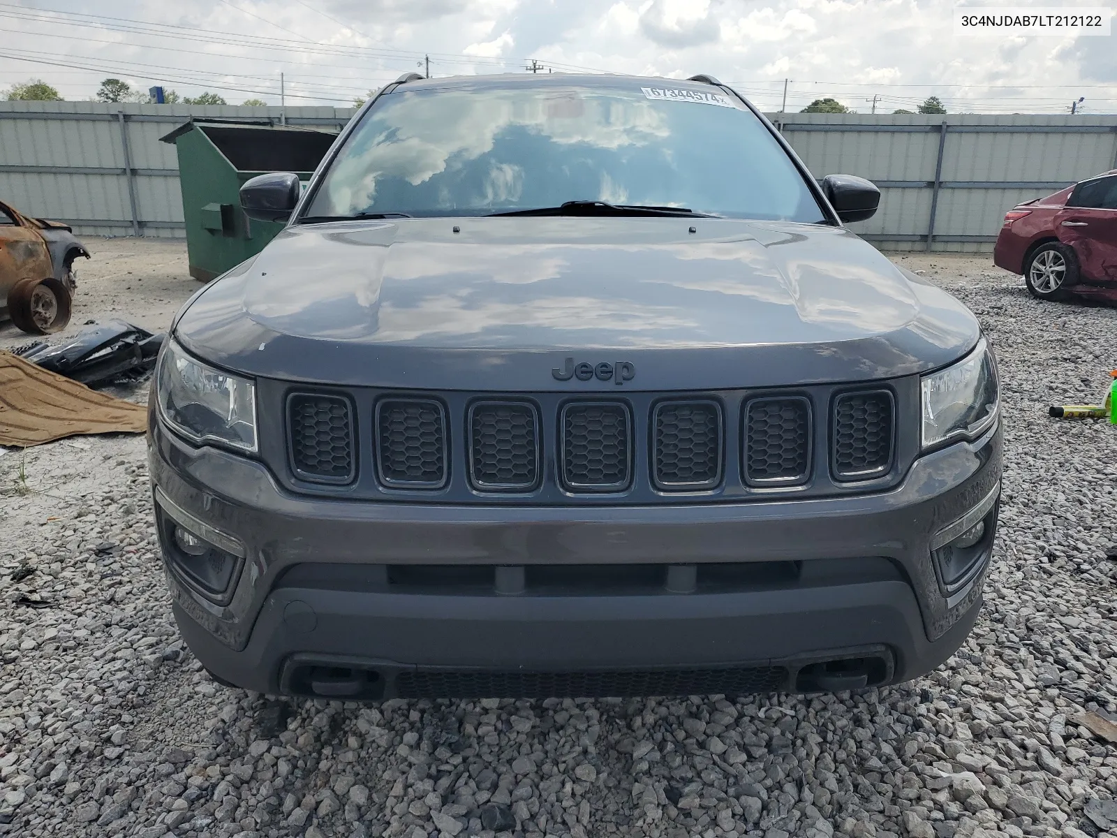 2020 Jeep Compass Sport VIN: 3C4NJDAB7LT212122 Lot: 67344574