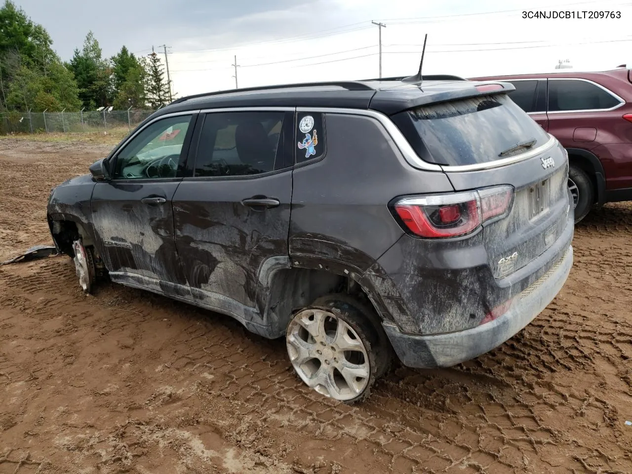 2020 Jeep Compass Limited VIN: 3C4NJDCB1LT209763 Lot: 70269684