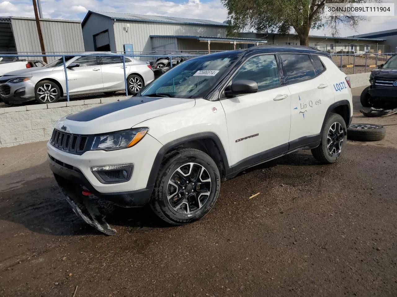 2020 Jeep Compass Trailhawk VIN: 3C4NJDDB9LT111904 Lot: 70586514