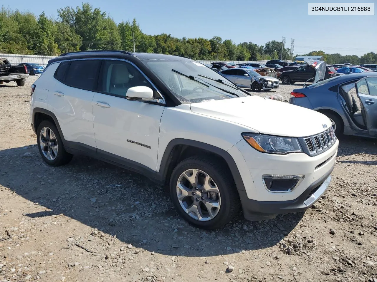 2020 Jeep Compass Limited VIN: 3C4NJDCB1LT216888 Lot: 71831554