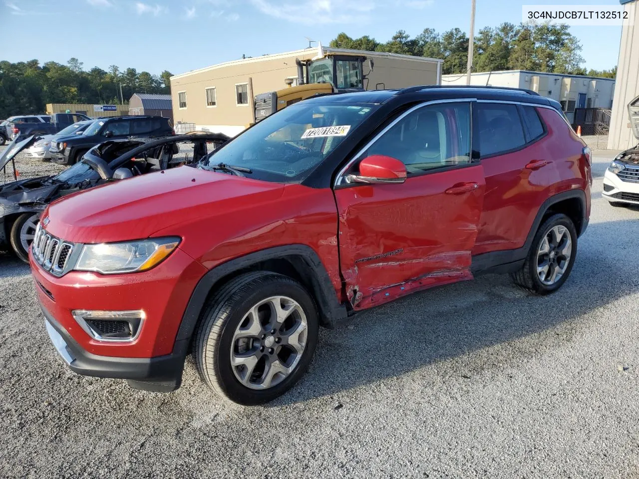 2020 Jeep Compass Limited VIN: 3C4NJDCB7LT132512 Lot: 72001894