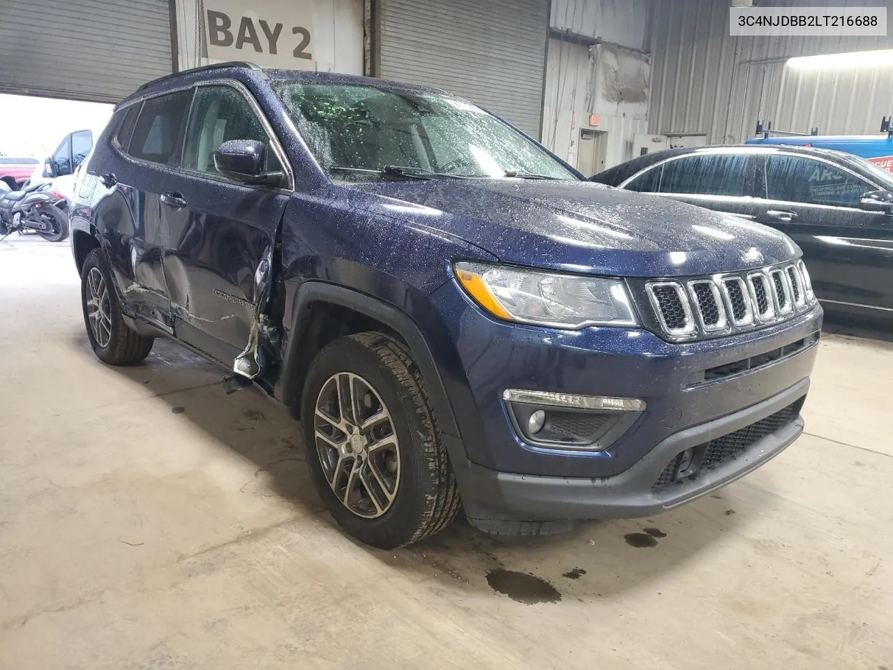 2020 Jeep Compass Latitude VIN: 3C4NJDBB2LT216688 Lot: 72684474