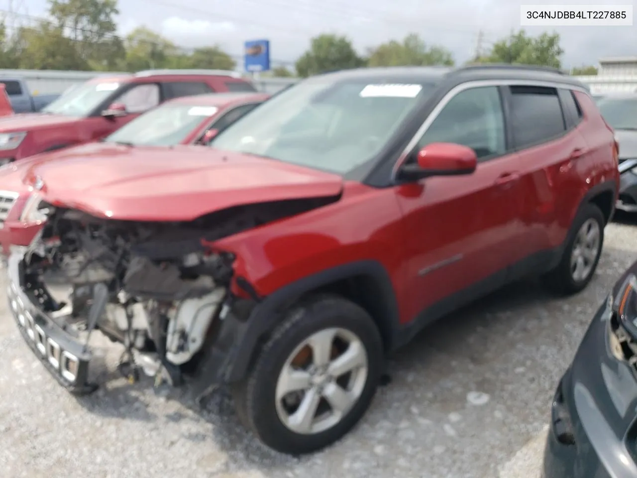 2020 Jeep Compass Latitude VIN: 3C4NJDBB4LT227885 Lot: 72814164