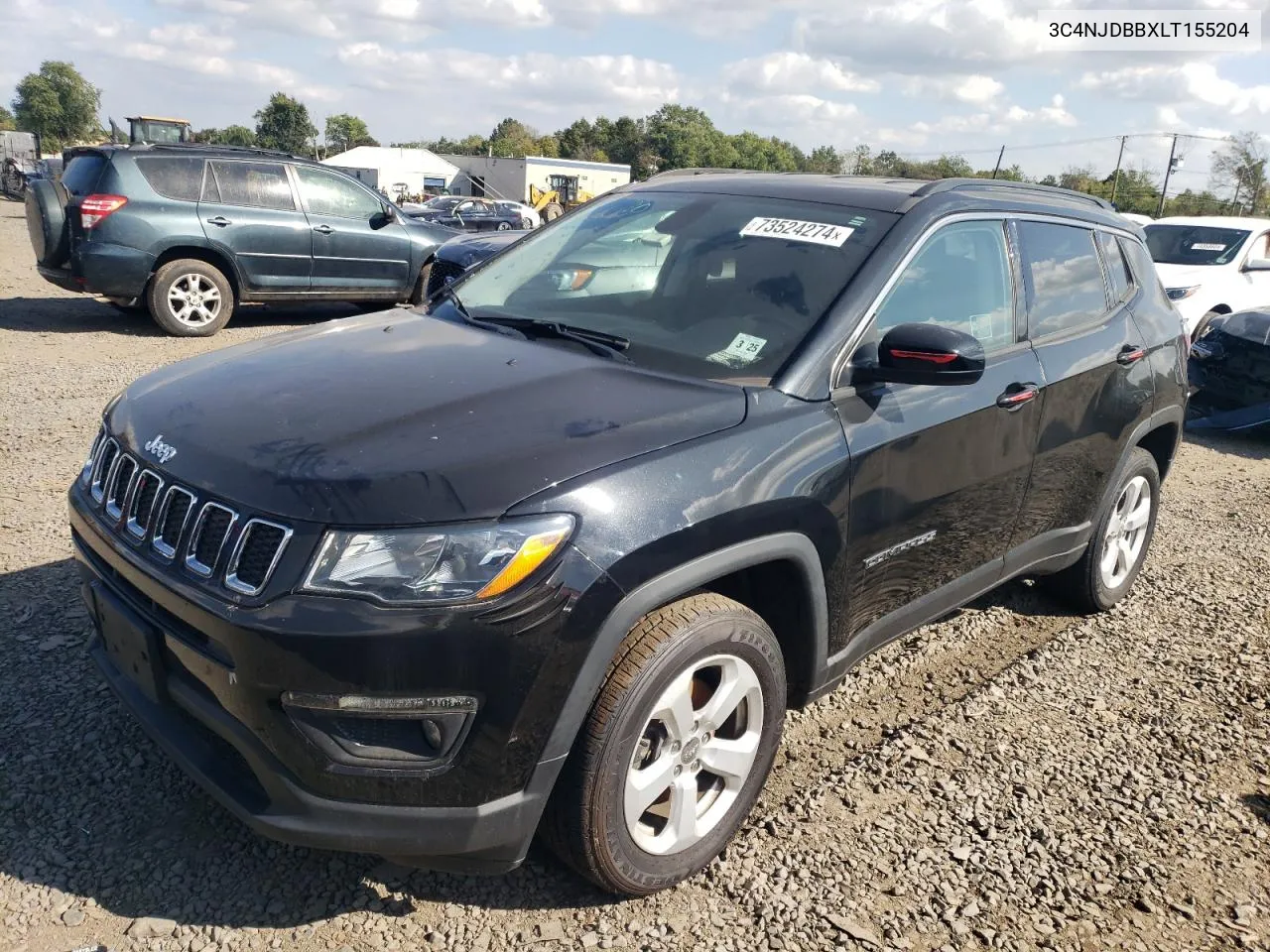 2020 Jeep Compass Latitude VIN: 3C4NJDBBXLT155204 Lot: 73524274