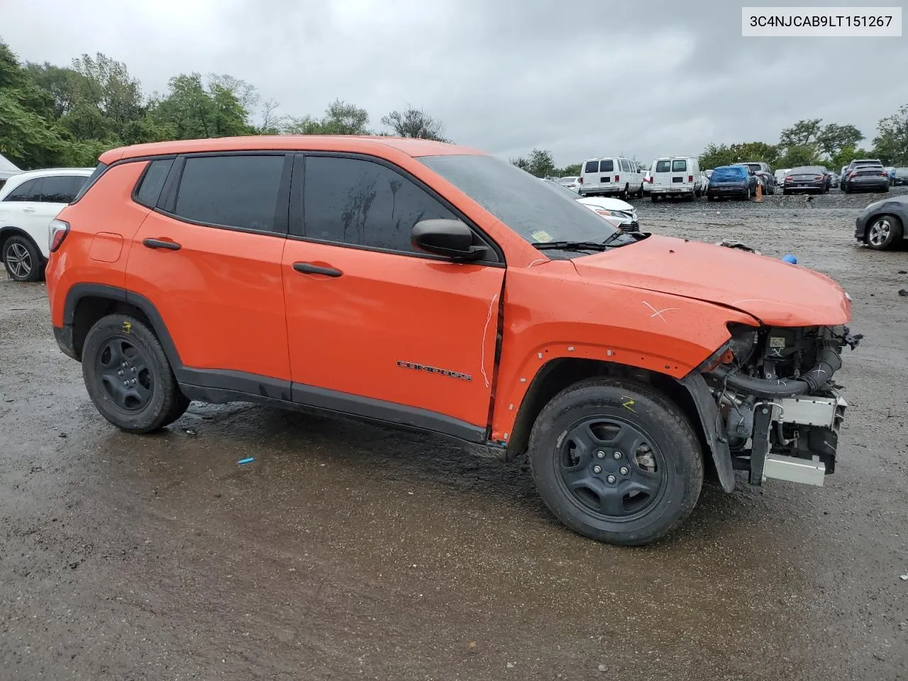 2020 Jeep Compass Sport VIN: 3C4NJCAB9LT151267 Lot: 74018194