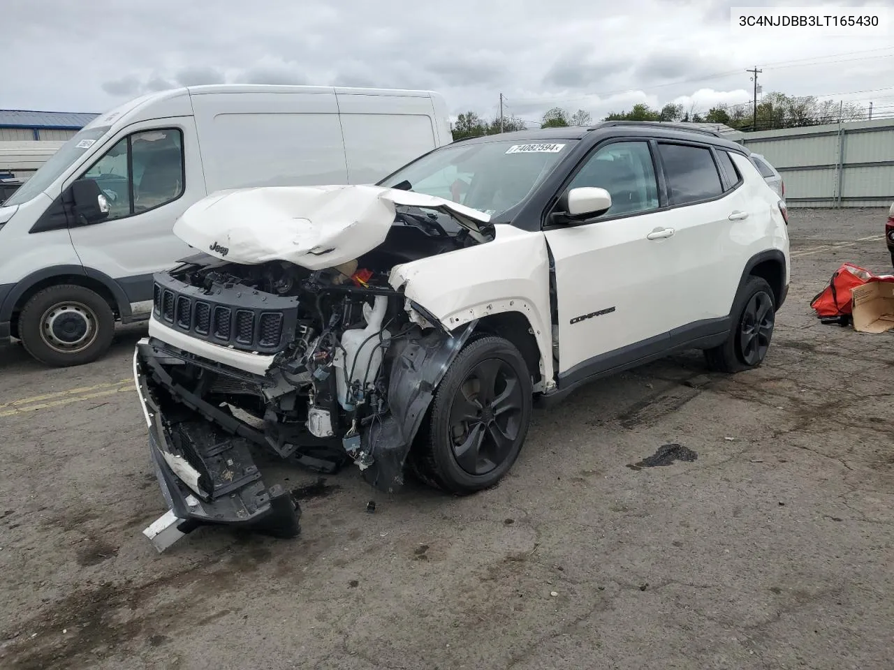 2020 Jeep Compass Latitude VIN: 3C4NJDBB3LT165430 Lot: 74082594