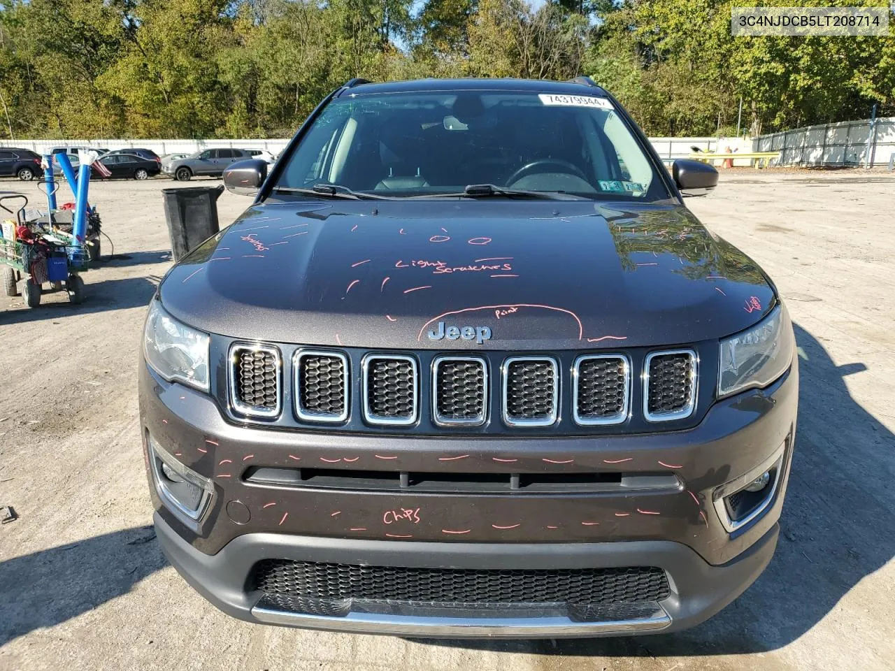 2020 Jeep Compass Limited VIN: 3C4NJDCB5LT208714 Lot: 74379944