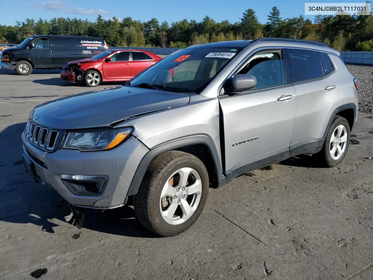 2020 Jeep Compass Latitude VIN: 3C4NJDBB2LT117031 Lot: 75084614