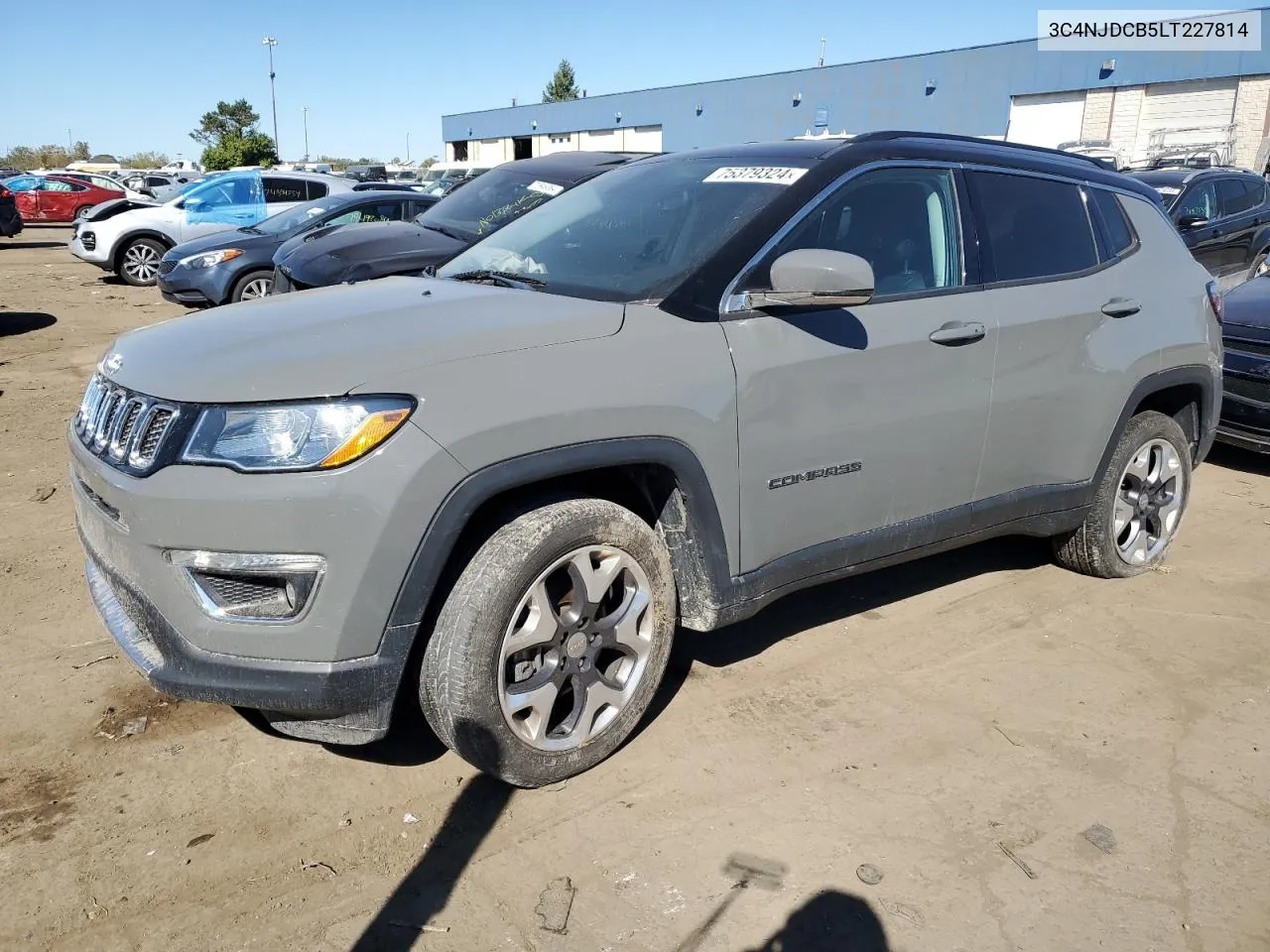 2020 Jeep Compass Limited VIN: 3C4NJDCB5LT227814 Lot: 75379324