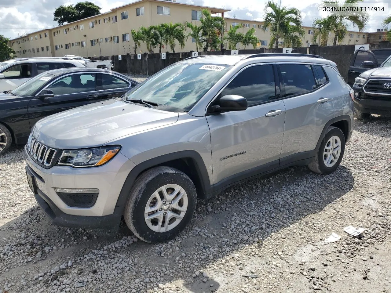 2020 Jeep Compass Sport VIN: 3C4NJCAB7LT114914 Lot: 75648764