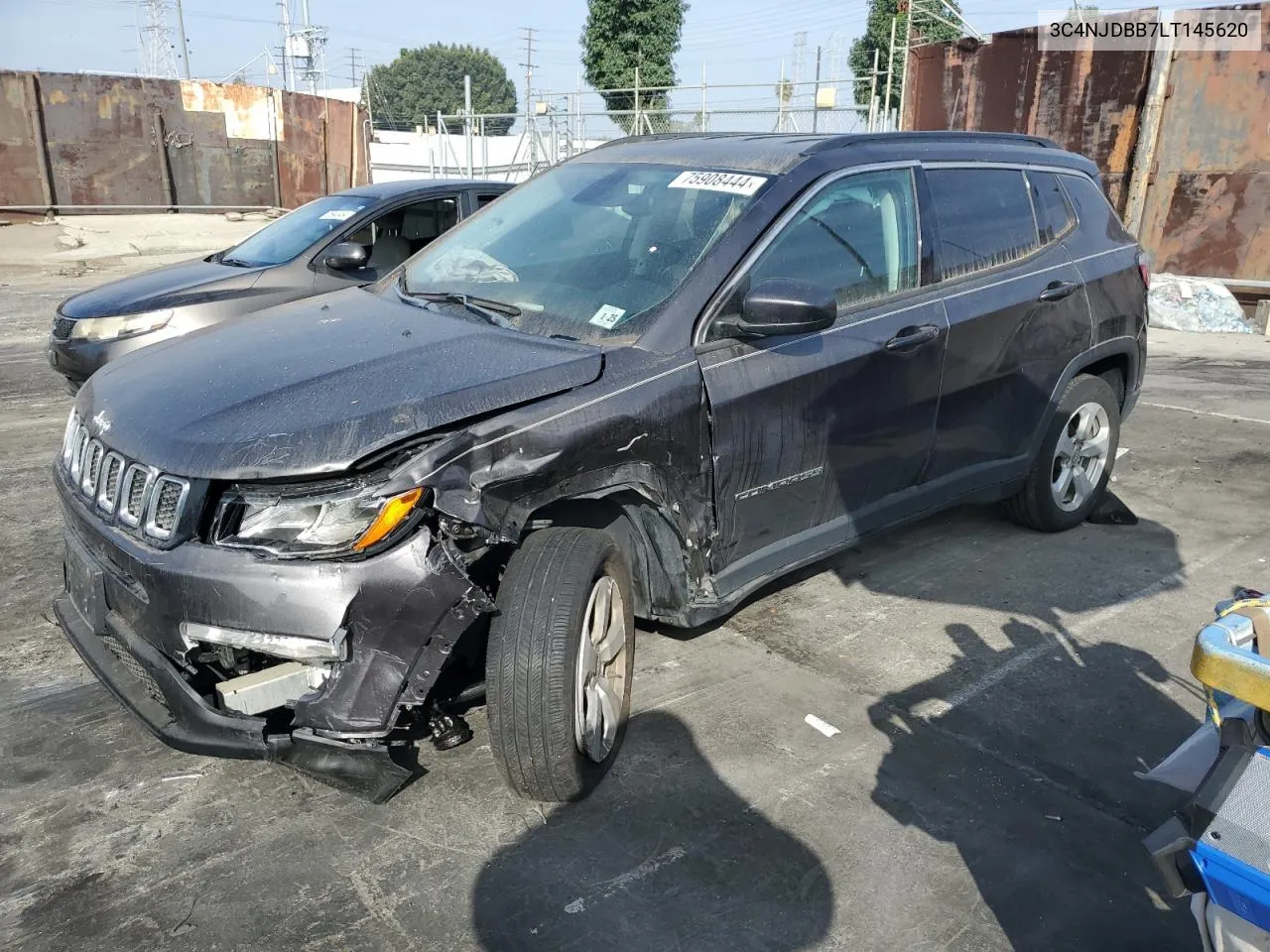 2020 Jeep Compass Latitude VIN: 3C4NJDBB7LT145620 Lot: 75908444