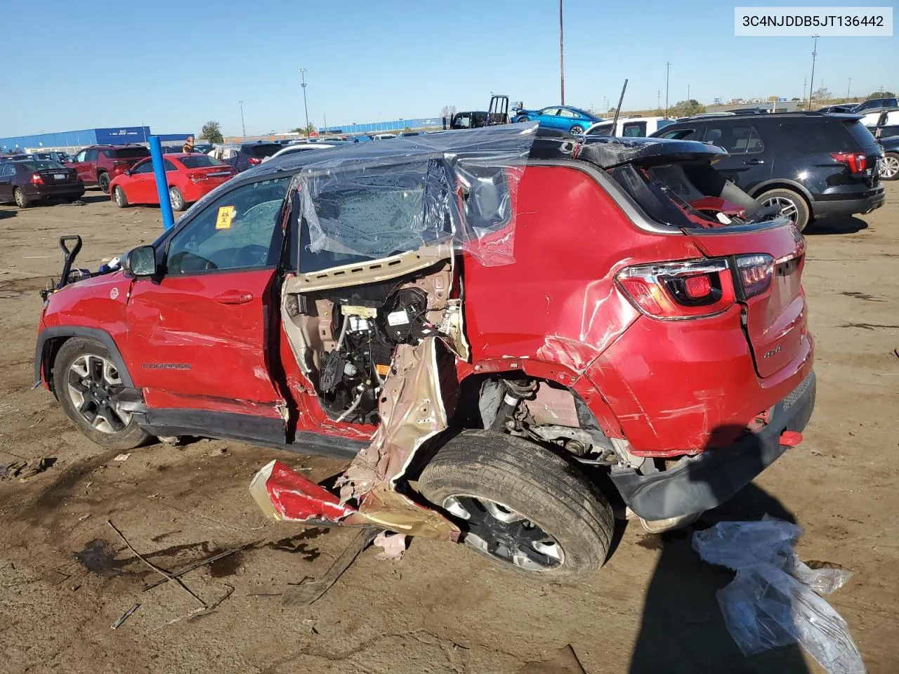 2020 Jeep Compass Trailhawk VIN: 3C4NJDDB5JT136442 Lot: 76167734