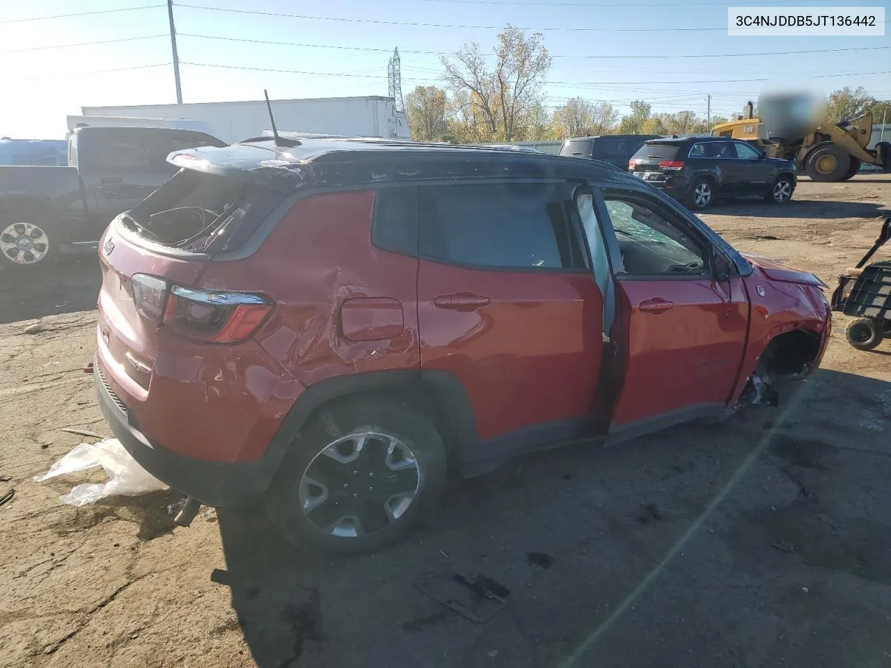 2020 Jeep Compass Trailhawk VIN: 3C4NJDDB5JT136442 Lot: 76167734