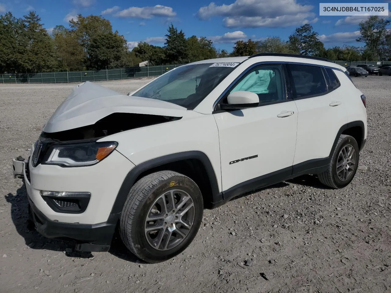 2020 Jeep Compass Latitude VIN: 3C4NJDBB4LT167025 Lot: 76274804