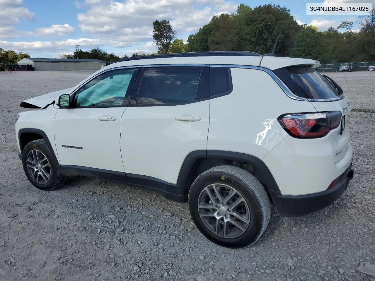 2020 Jeep Compass Latitude VIN: 3C4NJDBB4LT167025 Lot: 76274804