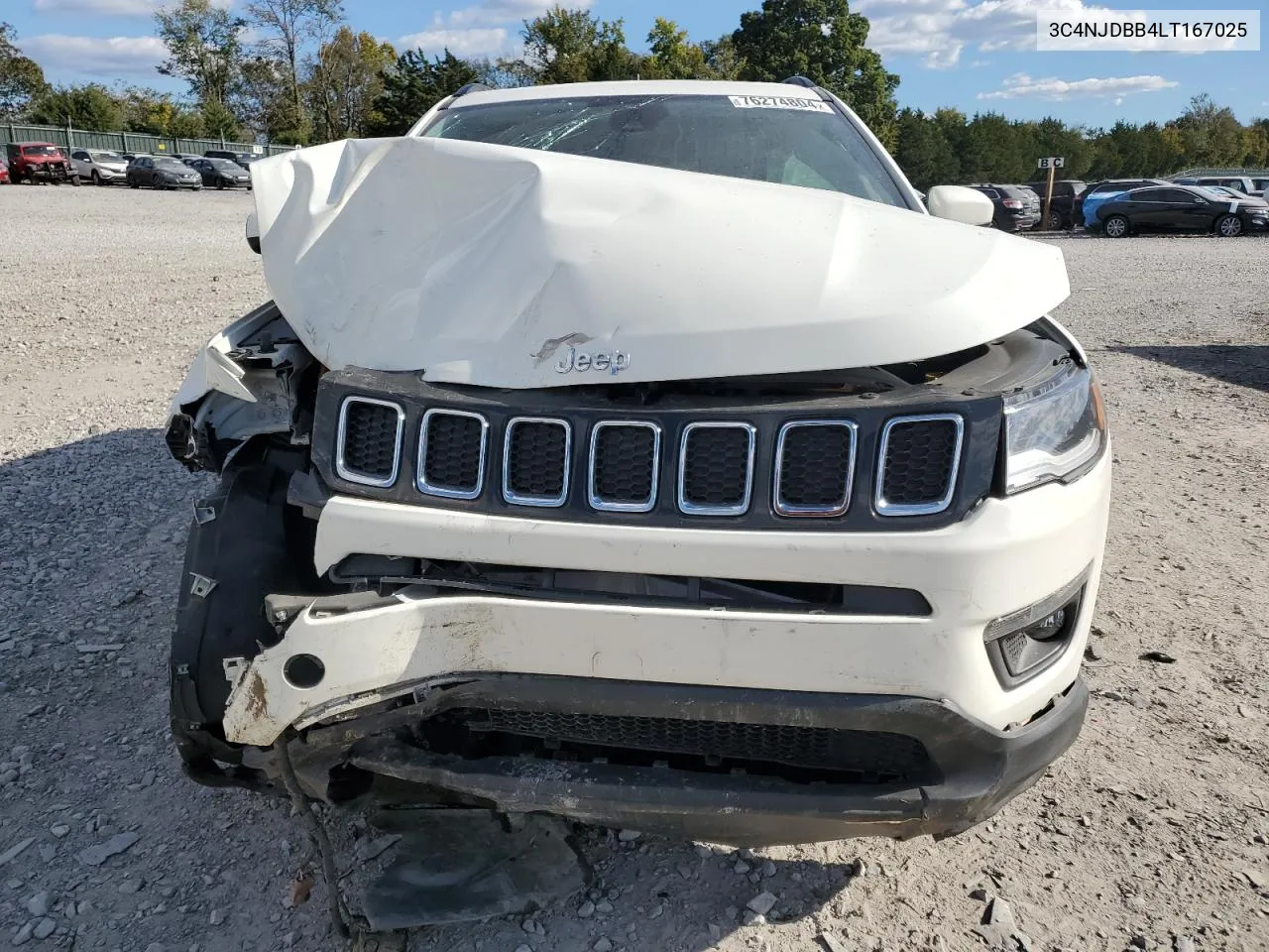 2020 Jeep Compass Latitude VIN: 3C4NJDBB4LT167025 Lot: 76274804