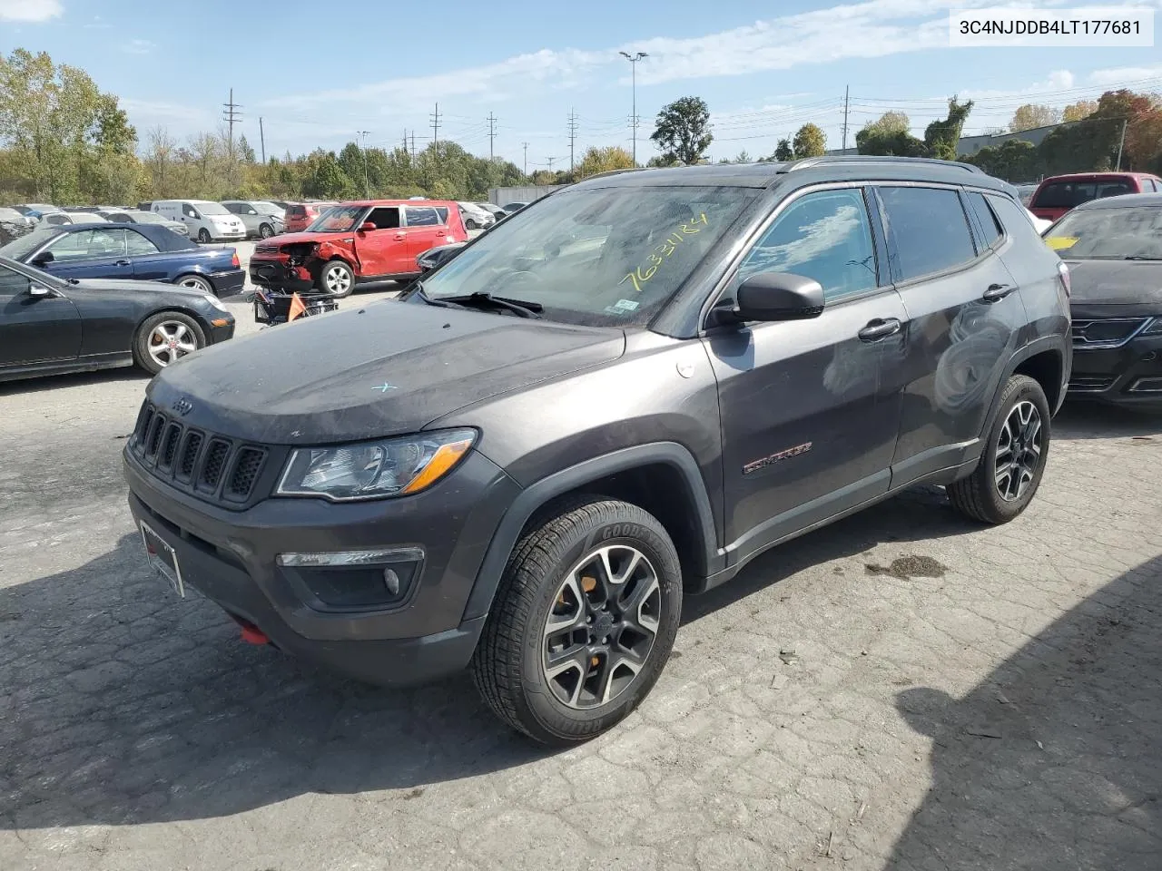 2020 Jeep Compass Trailhawk VIN: 3C4NJDDB4LT177681 Lot: 76331184