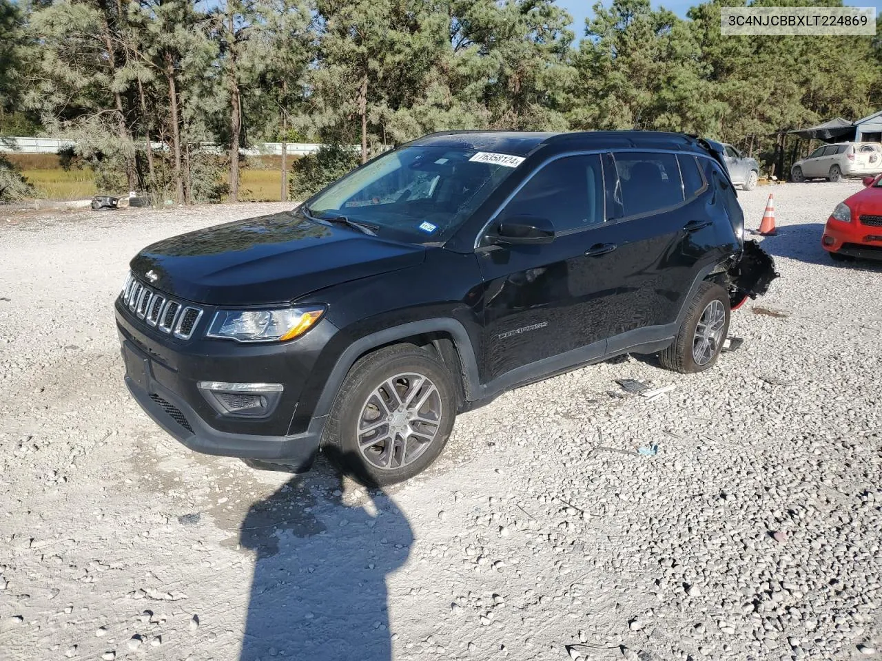 2020 Jeep Compass Latitude VIN: 3C4NJCBBXLT224869 Lot: 76358124