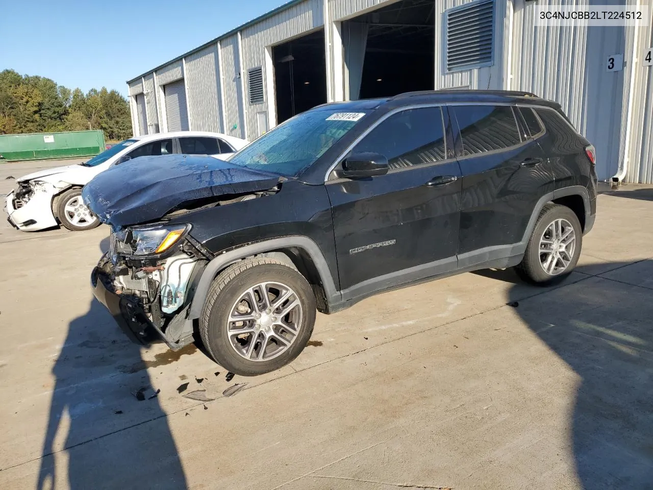 2020 Jeep Compass Latitude VIN: 3C4NJCBB2LT224512 Lot: 76791124